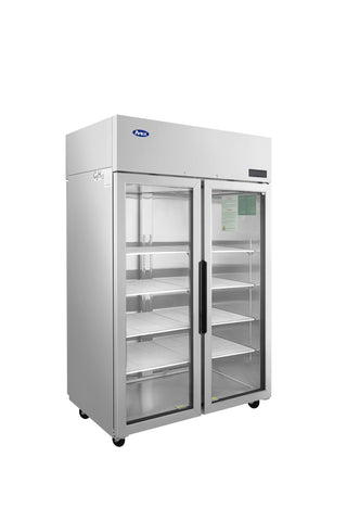 Atosa PLUS-R2-GS-S-PT – Top Mount Pass-Thru Glass-door Refrigerators