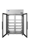 Atosa PLUS-R2-GS-S-PT – Top Mount Pass-Thru Glass-door Refrigerators