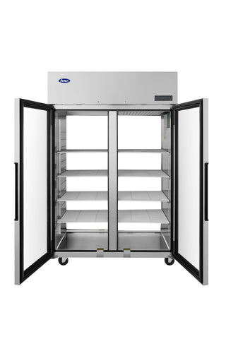 Atosa PLUS-R2-GS-S-PT – Top Mount Pass-Thru Glass-door Refrigerators