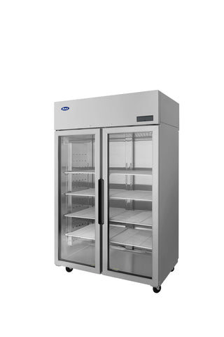 Atosa PLUS-R2-GS-S-PT – Top Mount Pass-Thru Glass-door Refrigerators