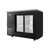 Atosa SBB69GGRAUS2 — 69″ Black Shallow Depth Back Bar Cooler with Glass Doors