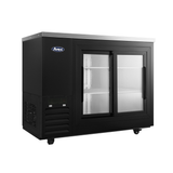 Atosa SBB69GGRAUS2 — 69″ Black Shallow Depth Back Bar Cooler with Glass Doors