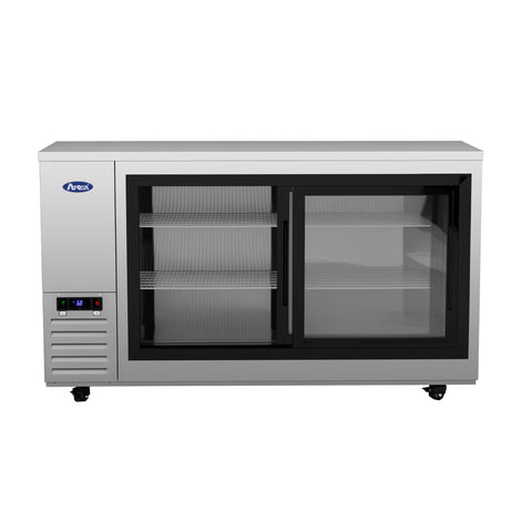 Atosa SBB69SGGRAUS1 – 69″ Shallow Depth Back Bar Cooler with Glass Sliding Doors