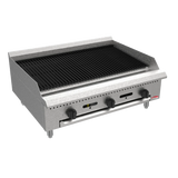 BakeMax America BACGG36 36 Inch Wide Countertop Radiant Gas Charbroiler