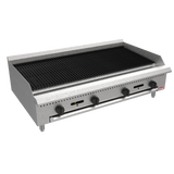 BakeMax America BACGG48 48 Inch Wide Countertop Radiant Gas Charbroiler