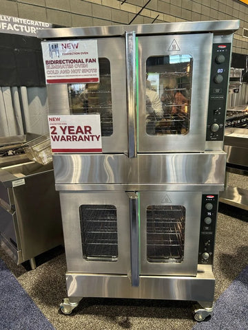 BakeMax America BADCO5E Double Stacked Floor Model Electric Convection Oven