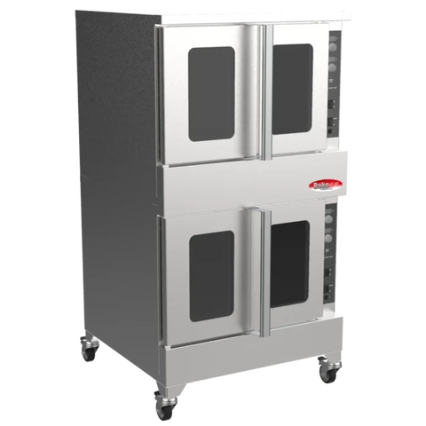 BakeMax America BADCO5G Double Stacked Floor Model Gas Convection Oven