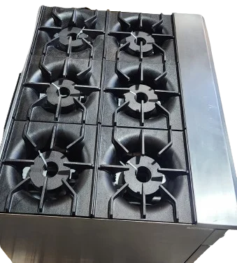 BakeMax America BAS24O 24 Inch Wide 4-Burner Commercial Gas Range with Bakery Oven