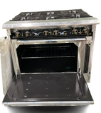 BakeMax America BAS36O 36 Inch 6-Burner Commercial Gas Range with Bakery Oven