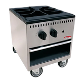 BakeMax America BASPS001 Countertop Single Burner Manual Gas Stock Pot