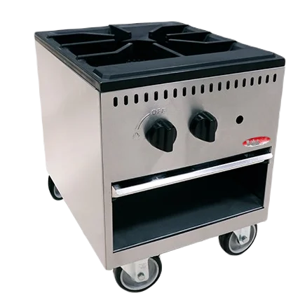 BakeMax America BASPS001 Countertop Single Burner Manual Gas Stock Pot