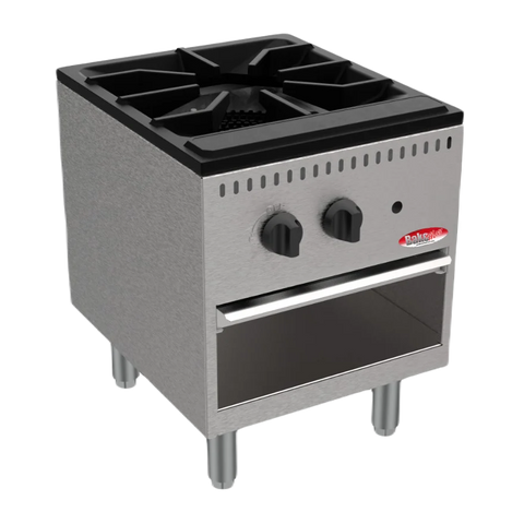BakeMax America BASPS001 Countertop Single Burner Manual Gas Stock Pot
