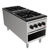 BakeMax America BASPS002 Countertop Dual Burner Manual Gas Stock Pot