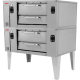 BakeMax BMBPD915 55” Wide Commercial Floor Model Gas Pizza Stone Hearth Deck Oven