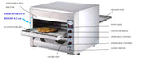 BakeMax BMCB001 Countertop 14 Inch Wide Electric Conveyor Baker Pizza Oven