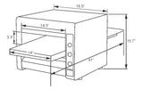 BakeMax BMCB001 Countertop 14 Inch Wide Electric Conveyor Baker Pizza Oven