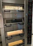 BakeMax BMDDD04 Four Deck Two Pan Wide Floor Model Electric Artisan Stone Deck Oven