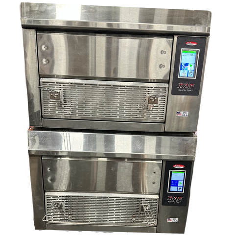 BakeMax BMDRAF Commercial Floor Model Double Stacked Greaseless Forced Air Fryer