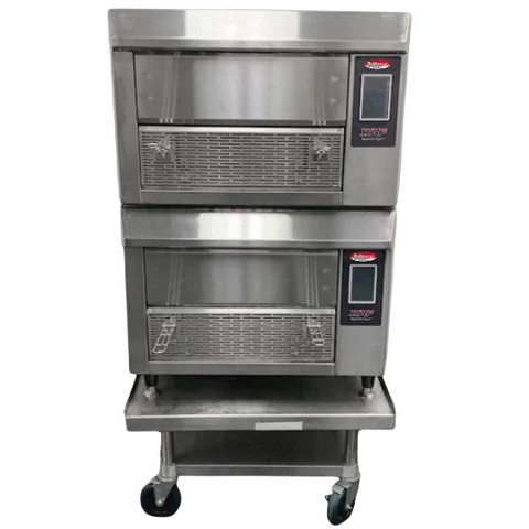 BakeMax BMDRAF Commercial Floor Model Double Stacked Greaseless Forced Air Fryer