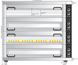 BakeMax BMFD004 Four Deck Four Pan Wide Floor Model Electric Artisan Stone Deck Oven