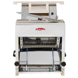 BakeMax BMGF003 Heavy Duty Countertop Bakery Gravity Feed Bread Slicer 9/16" Slice Thickness 25 Blades