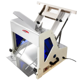BakeMax BMGF003 Heavy Duty Countertop Bakery Gravity Feed Bread Slicer 9/16" Slice Thickness 25 Blades