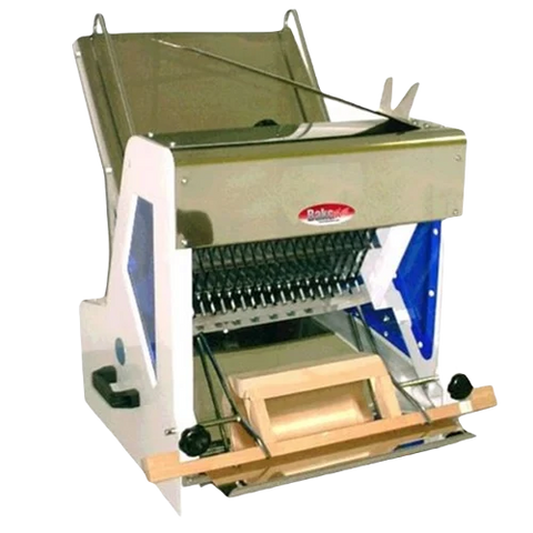 BakeMax BMGF003 Heavy Duty Countertop Bakery Gravity Feed Bread Slicer 9/16" Slice Thickness 25 Blades