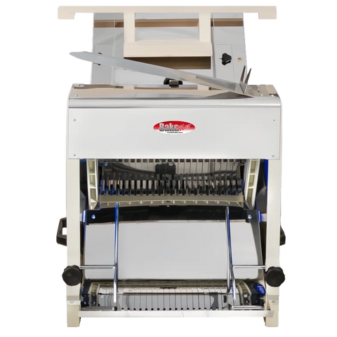 BakeMax BMGF004 Heavy Duty Countertop Bakery Gravity Feed Bread Slicer 5/8" Slice Thickness 23 Blades