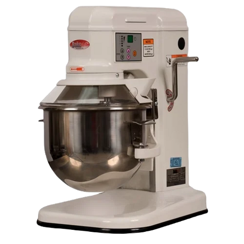 BakeMax BMPM007 Commercial Countertop Heavy Duty 7 Quart 5 Speed Gear Driven Planetary Mixer with Digital Control Panel