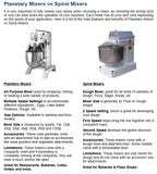 BakeMax BMPM007 Commercial Countertop Heavy Duty 7 Quart 5 Speed Gear Driven Planetary Mixer with Digital Control Panel