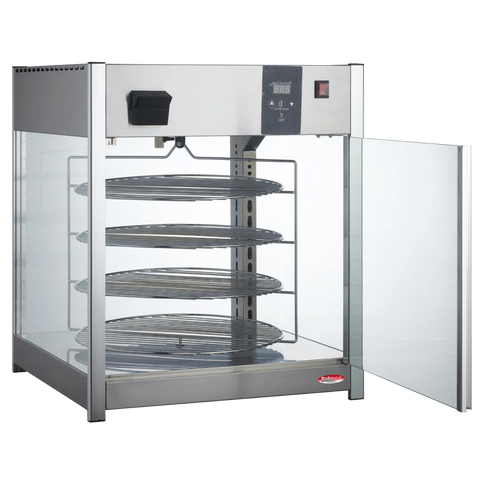 BakeMax BMPW418 Titan Series Countertop Electric 4-Tier 18 Inch Rotating Pizza Warmer