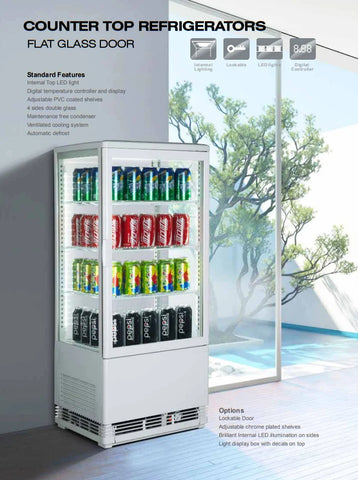 BakeMax BMRCD02 Titan Series Electric Countertop Refrigerated Display Case
