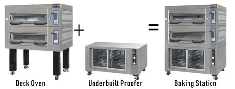 BakeMax BMSD002 Two Deck One Pan Wide Floor Model Electric Artisan Stone Deck Oven