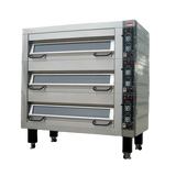 BakeMax BMSD004 Four Deck One Pan Wide Floor Model Electric Artisan Stone Deck Oven