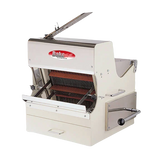 BakeMax BMSS001 Countertop Electric Artisan Safety Hard Crusted Bread Slicer with 5/8" Slice Thickness