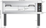 BakeMax BMTD001 Single Deck Three Pan Wide Floor Model Electric Artisan Stone Deck Oven