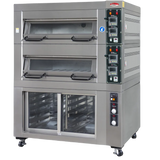 BakeMax BMTD001 Single Deck Three Pan Wide Floor Model Electric Artisan Stone Deck Oven