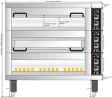 BakeMax BMTD003 Three Deck Three Pan Wide Floor Model Electric Artisan Stone Deck Oven