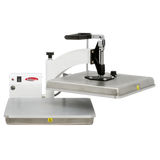 BakeMax BMTXM15 Countertop White Powder Coated Swing Away 15" x 15" Manual Dual Heat Tortilla Press