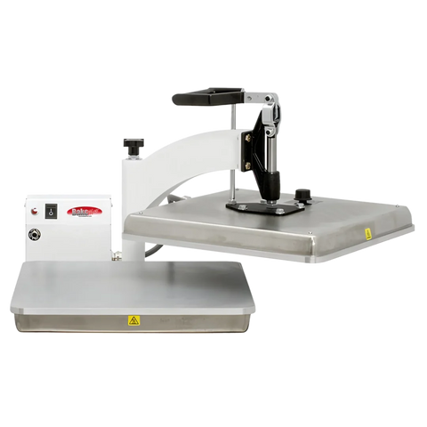 BakeMax BMTXM15 Countertop White Powder Coated Swing Away 15" x 15" Manual Dual Heat Tortilla Press