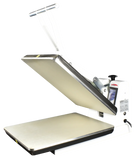 BakeMax BMTXM20 Countertop White Powder Coated Clamshell 16" x 20" Manual Dual Heat Tortilla Press