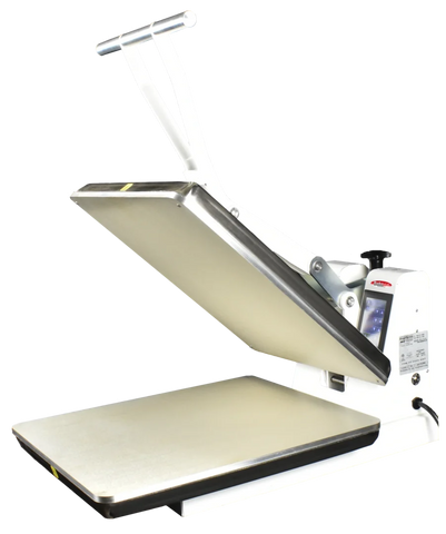 BakeMax BMTXM20 Countertop White Powder Coated Clamshell 16" x 20" Manual Dual Heat Tortilla Press