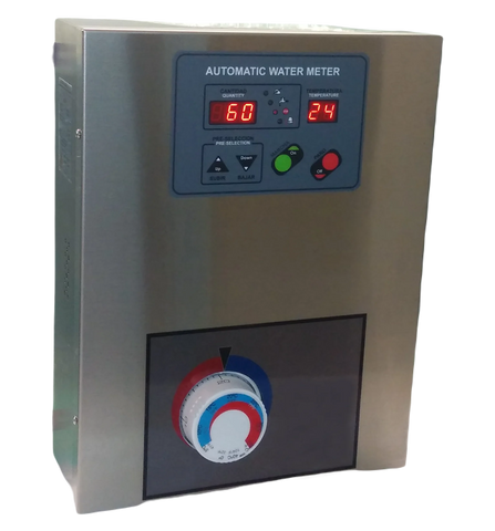 BakeMax BMWMS15 Wall Mounted Stainless Steel Digital Bakery Water Meter