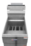 Omcan 43422 - 35-40 lb. Propane Gas Floor Fryer – 90,000 BTU