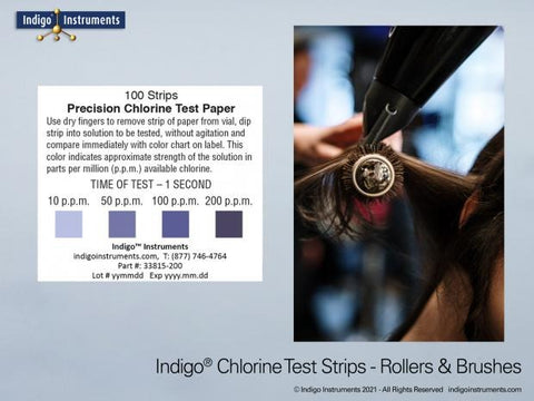 INDIGO 33815-200 - Chlorine Test Papers, 200ppm, Food Handling