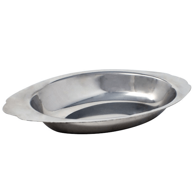 Omcan Commercial Oval Stainless Steel Au Gratin Dish