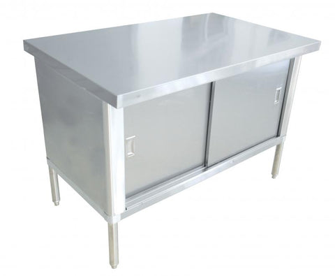 Omcan - Stainless Steel Work Table with Cabinet - 30" Deep