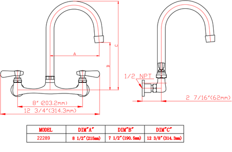 Omcan Restaurant Faucet