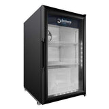 Omcan 41214 - Imbera 21″ One (1) Glass Door Countertop Refrigerator, 5 cu.ft. (142 Liter), Black