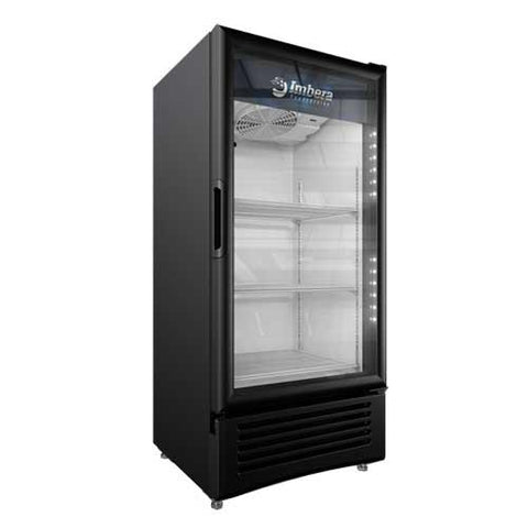 Omcan 41216 - Imbera 25″ One (1) Glass Door Refrigerator, 9 cu.ft. (255 L), Black
